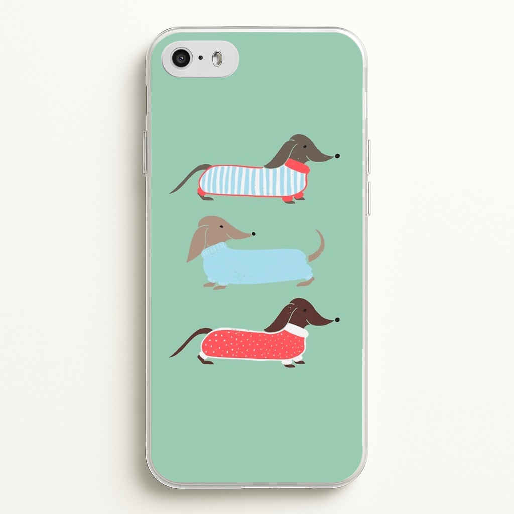 Sausage Dogs in Jumpers  -  Phone Case for iPhone 5 / 5s / SE 2016