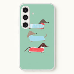 Sausage Dogs in Jumpers  -  Phone Case for Galaxy S24FE