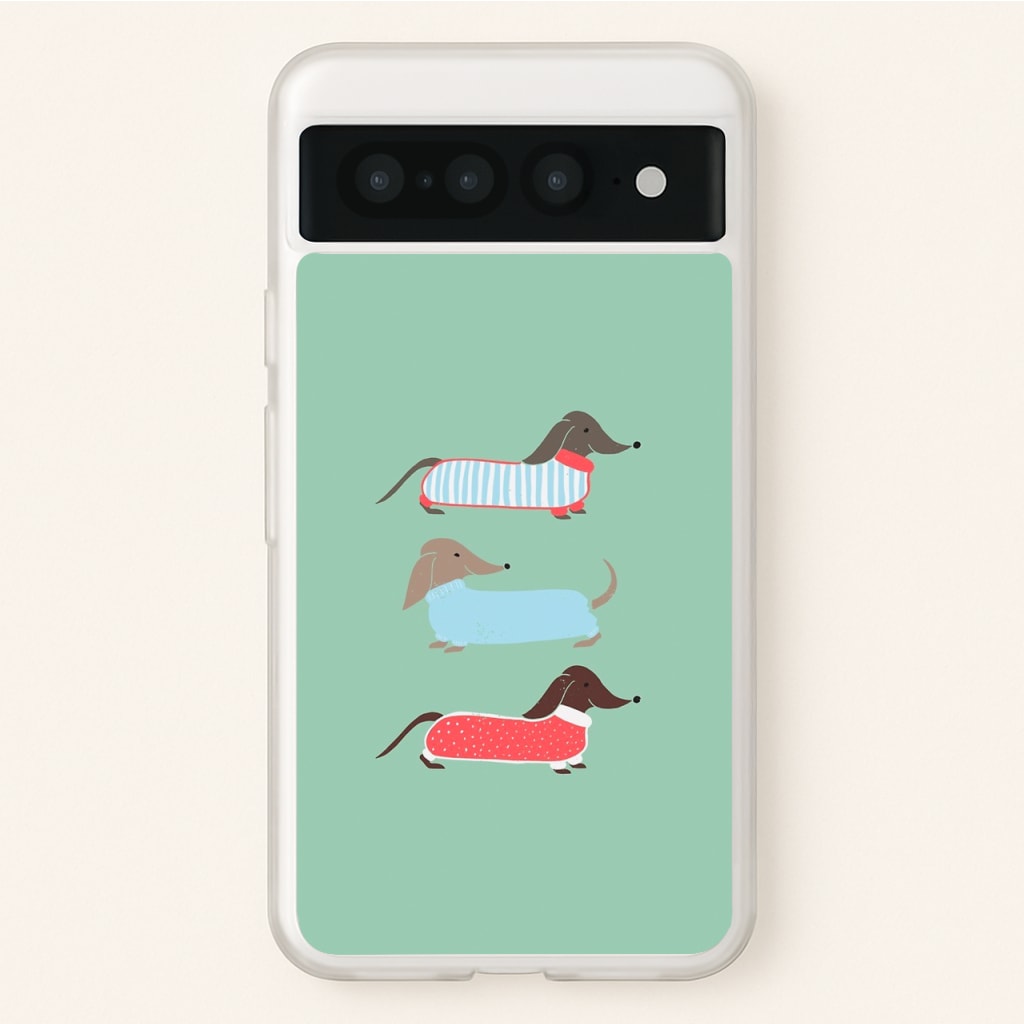 Sausage Dogs in Jumpers  -  Phone Case for Google Pixel 7 Pro
