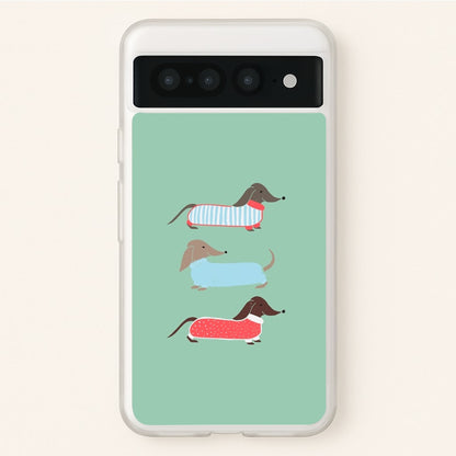 Sausage Dogs in Jumpers  -  Phone Case for Google Pixel 7 Pro