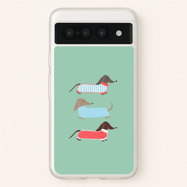 Sausage Dogs in Jumpers  -  Phone Case for Google Pixel 7 Pro
