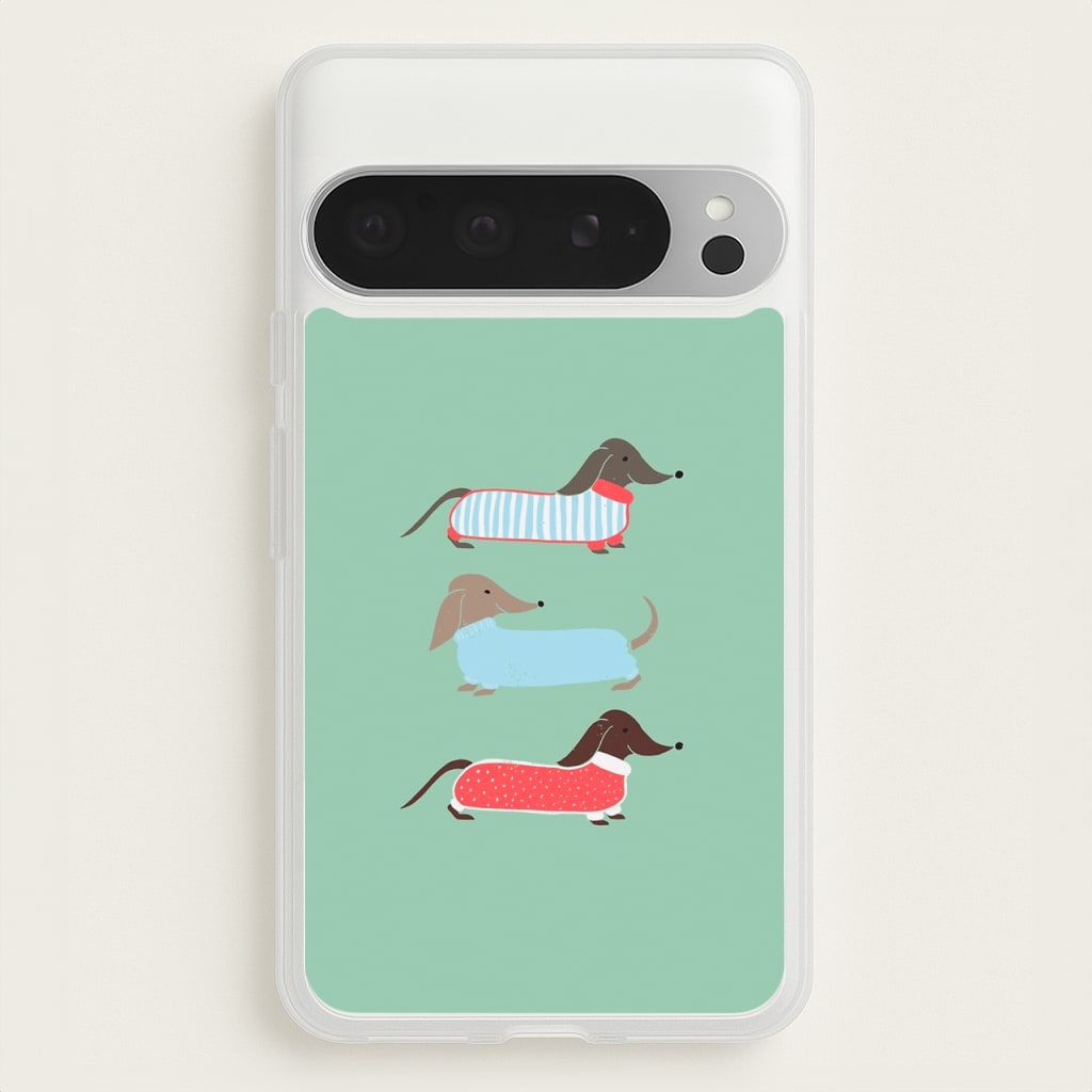 Sausage Dogs in Jumpers  -  Phone Case for Google Pixel 9 Pro XL