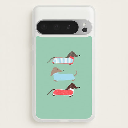 Sausage Dogs in Jumpers  -  Phone Case for Google Pixel 9 Pro XL