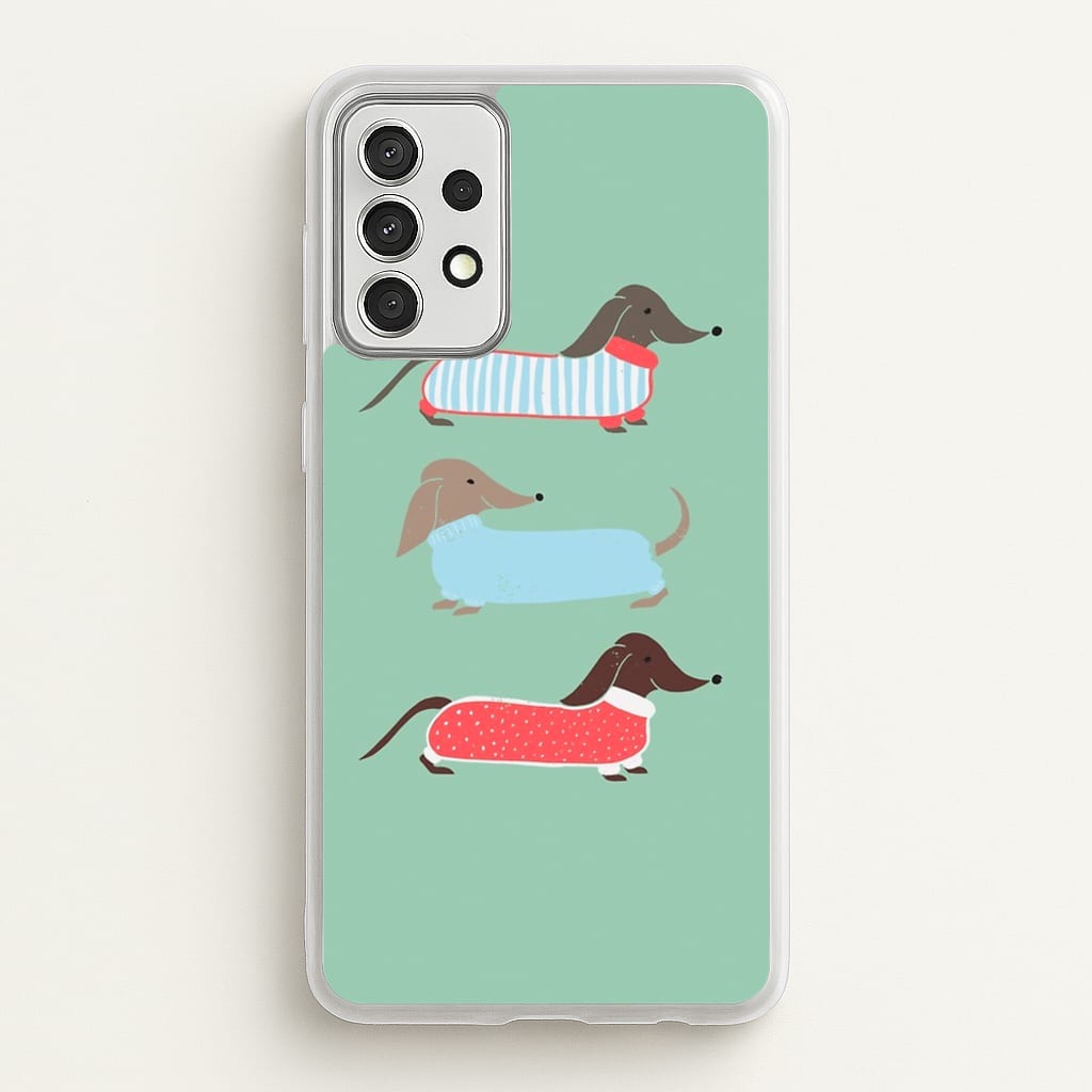 Sausage Dogs in Jumpers  -  Phone Case for Galaxy A52 / A52s