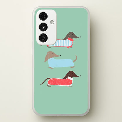 Sausage Dogs in Jumpers  -  Phone Case for Galaxy A15