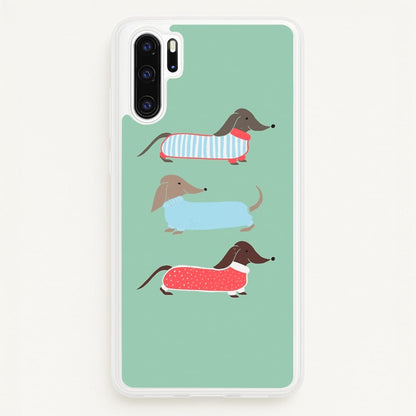 Sausage Dogs in Jumpers  -  Phone Case for Huawei P30 Pro