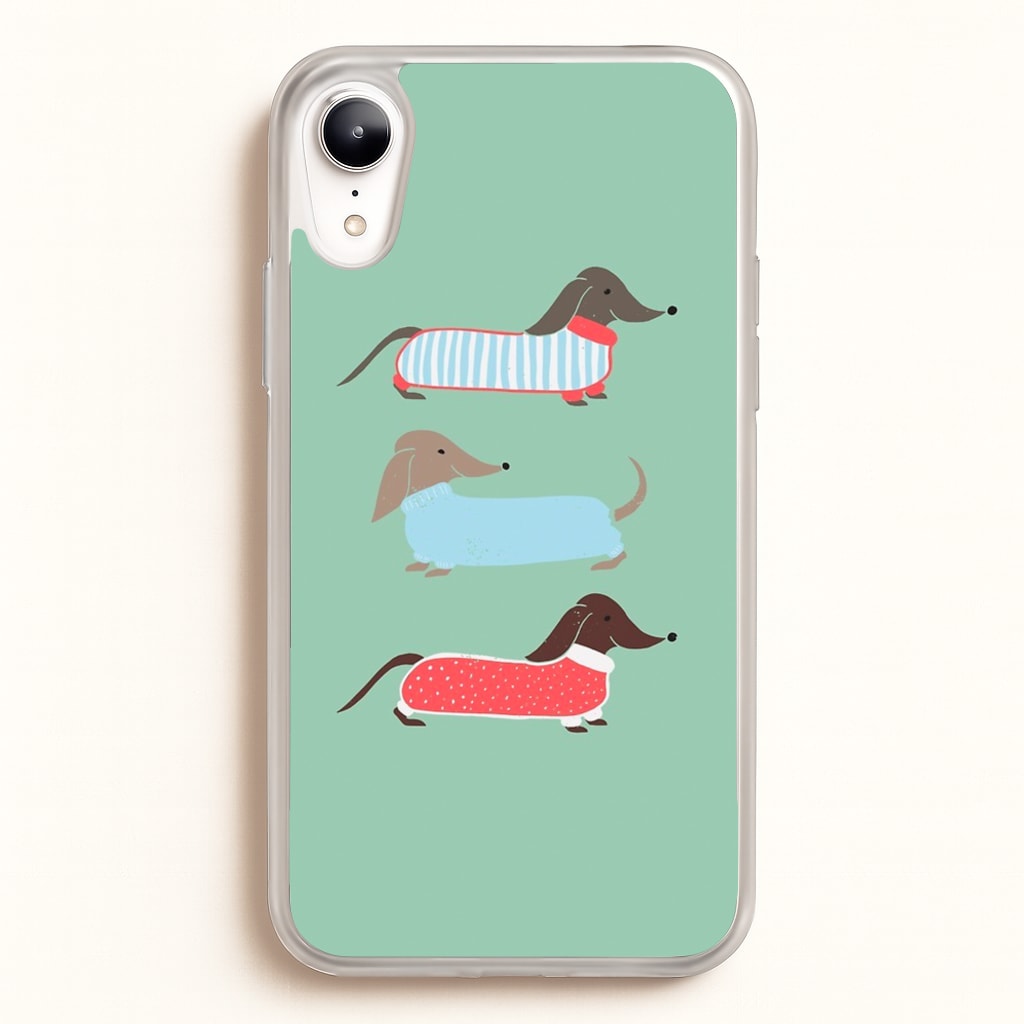 Sausage Dogs in Jumpers  -  Phone Case for iPhone XR