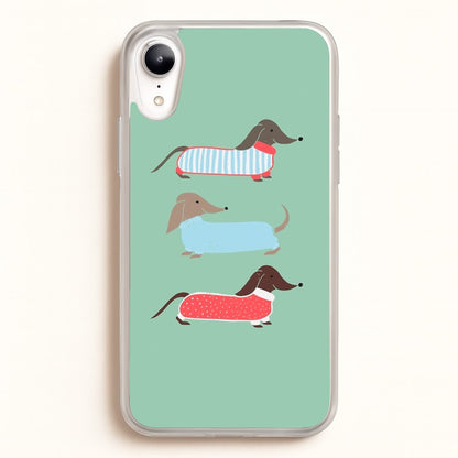 Sausage Dogs in Jumpers  -  Phone Case for iPhone XR