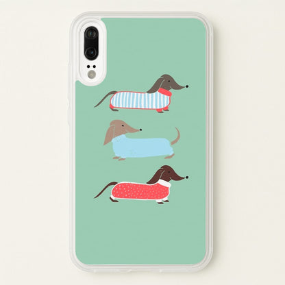 Sausage Dogs in Jumpers  -  Phone Case for Huawei P20
