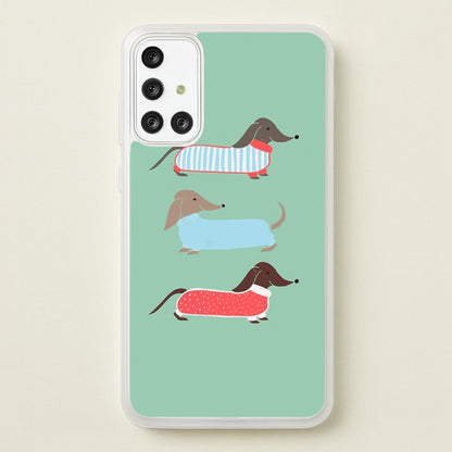 Sausage Dogs in Jumpers  -  Phone Case for Galaxy A71