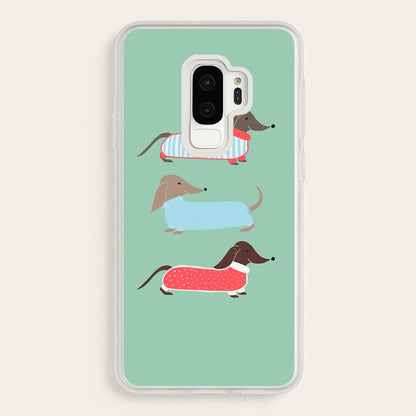 Sausage Dogs in Jumpers  -  Phone Case for Galaxy S9 Plus