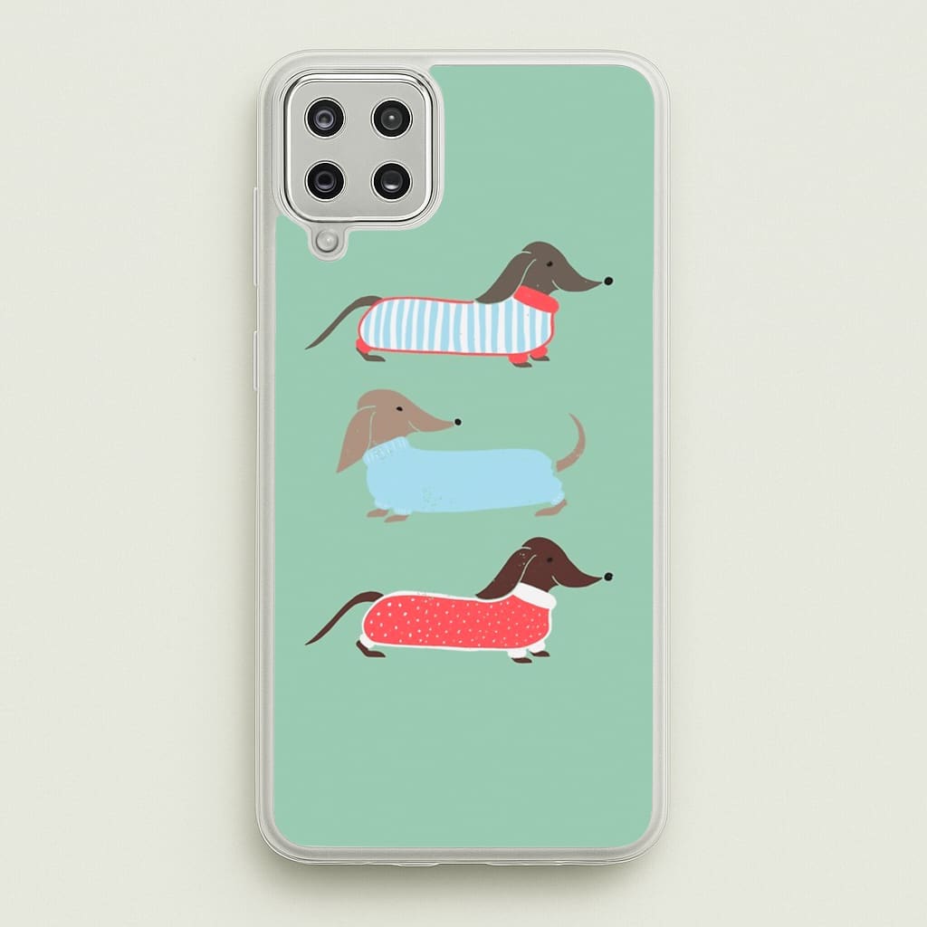 Sausage Dogs in Jumpers  -  Phone Case for Galaxy A12