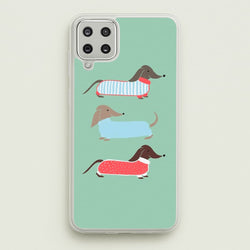 Sausage Dogs in Jumpers  -  Phone Case for Galaxy A12