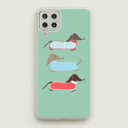 Sausage Dogs in Jumpers  -  Phone Case for Galaxy A12