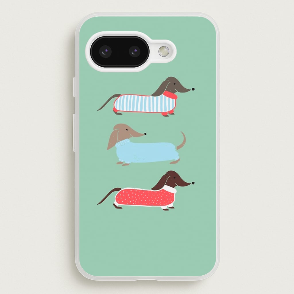 Sausage Dogs in Jumpers  -  Phone Case for Google Pixel 9a