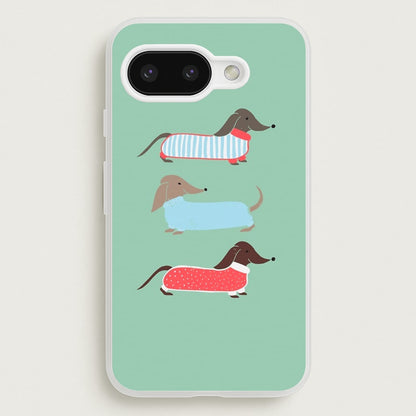 Sausage Dogs in Jumpers  -  Phone Case for Google Pixel 9a