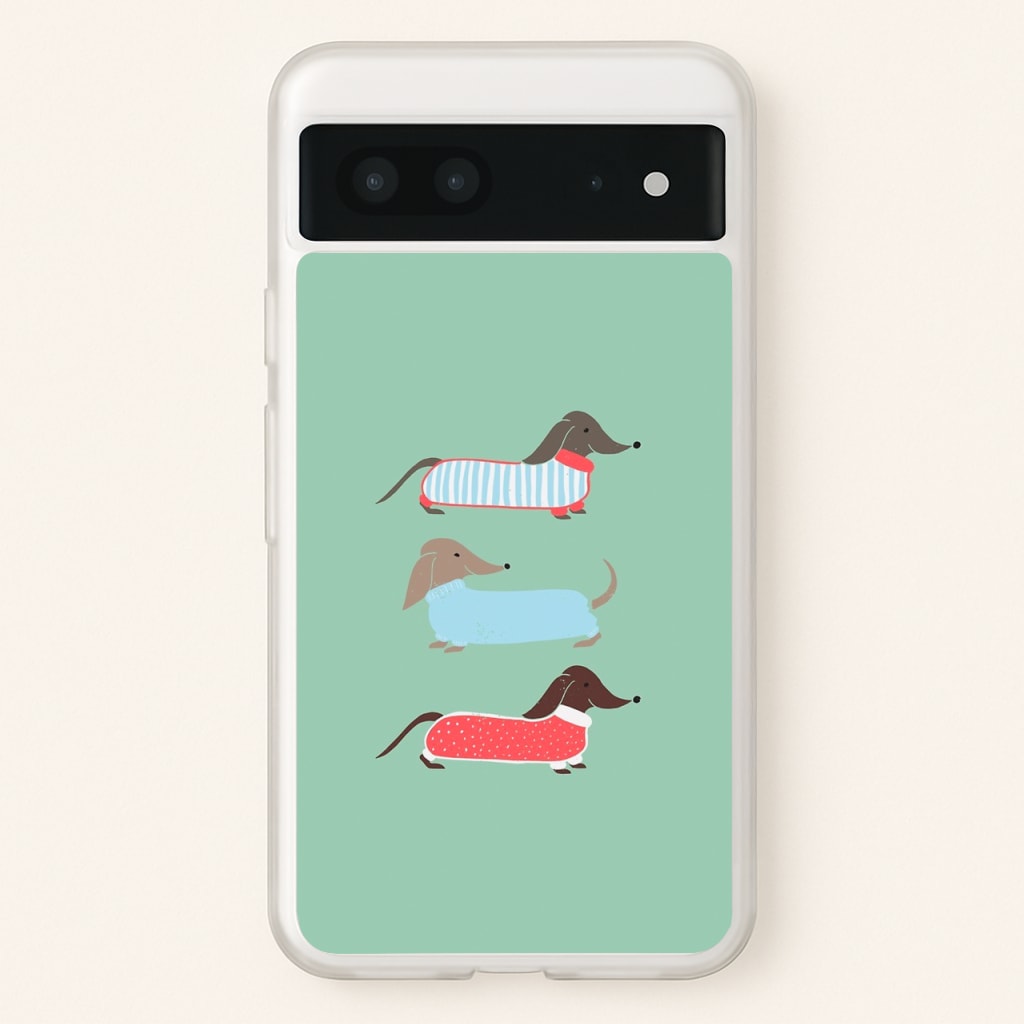 Sausage Dogs in Jumpers  -  Phone Case for Google Pixel 7