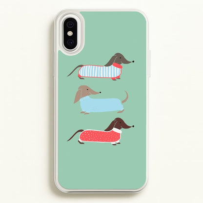 Sausage Dogs in Jumpers  -  Phone Case for iPhone XS Max