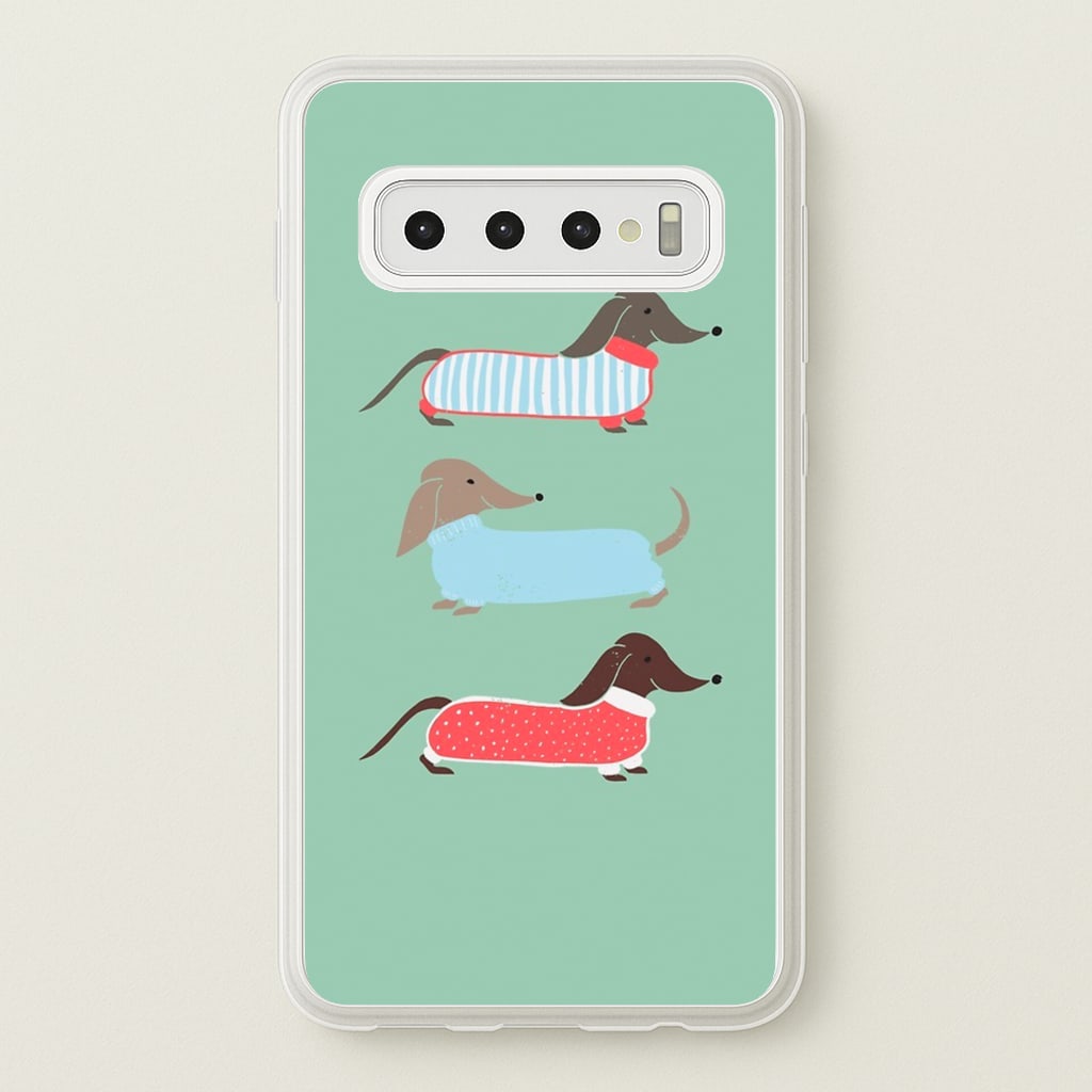 Sausage Dogs in Jumpers  -  Phone Case for Galaxy S10 Plus