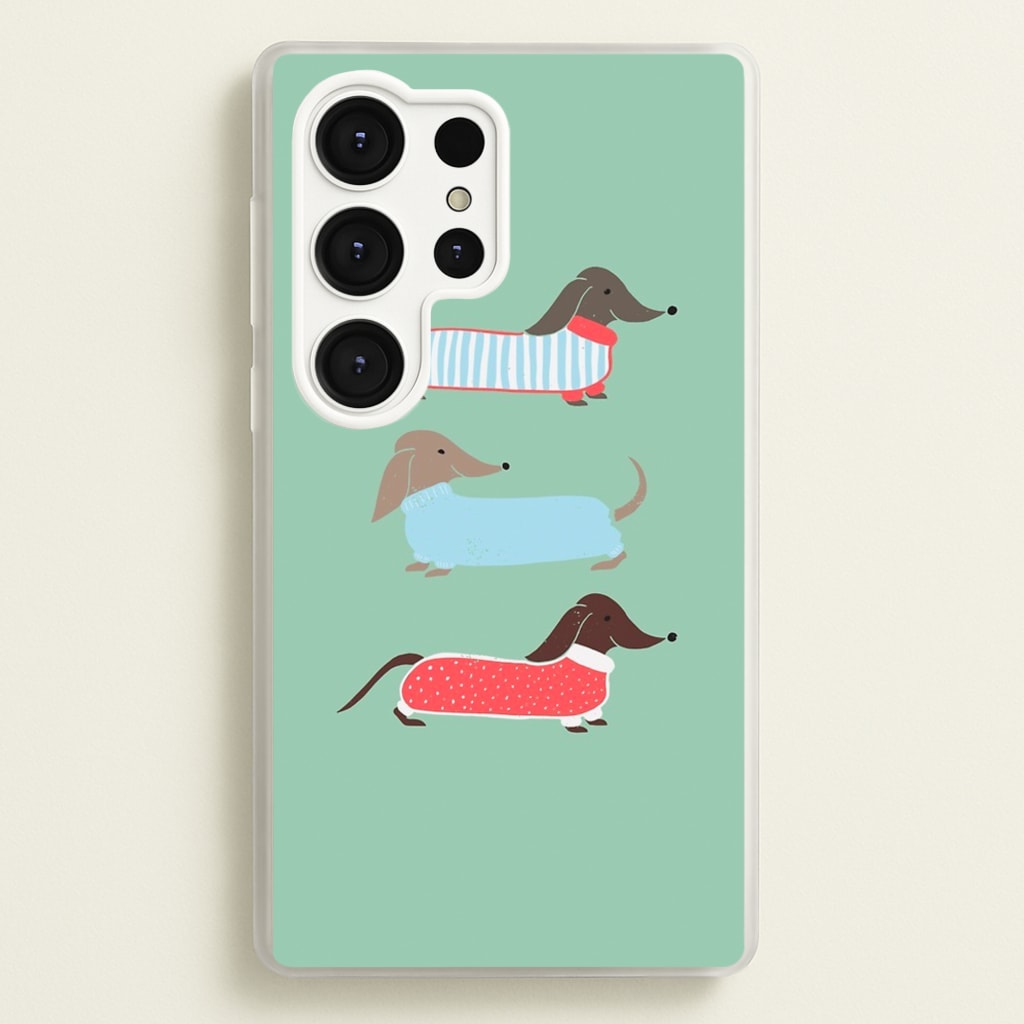 Sausage Dogs in Jumpers  -  Phone Case for Galaxy S25 Ultra