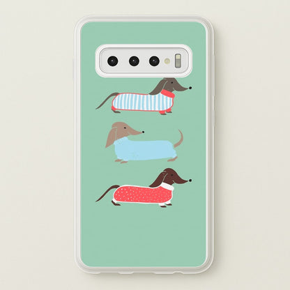 Sausage Dogs in Jumpers  -  Phone Case for Galaxy S10