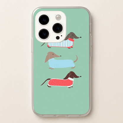 Sausage Dogs in Jumpers  -  Phone Case for iPhone 14 Pro Max