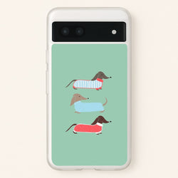 Sausage Dogs in Jumpers  -  Phone Case for Google Pixel 6a