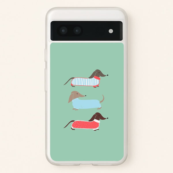 Sausage Dogs in Jumpers  -  Phone Case for Google Pixel 6a