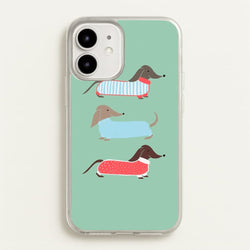 Sausage Dogs in Jumpers  -  Phone Case for iPhone 12 Mini