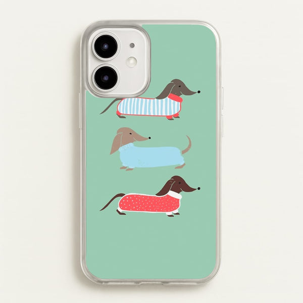 Sausage Dogs in Jumpers  -  Phone Case for iPhone 12 Mini
