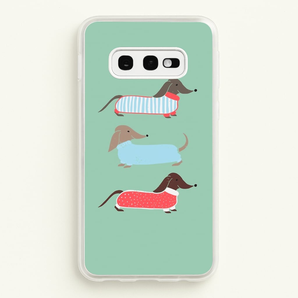 Sausage Dogs in Jumpers  -  Phone Case for Galaxy S10e