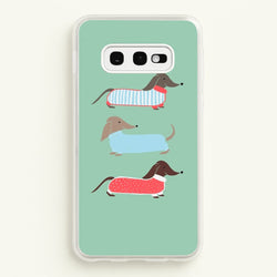 Sausage Dogs in Jumpers  -  Phone Case for Galaxy S10e