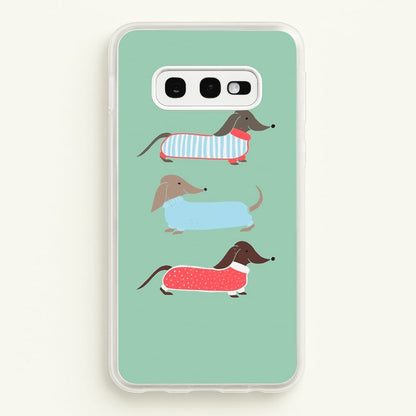 Sausage Dogs in Jumpers  -  Phone Case for Galaxy S10e