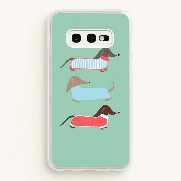 Sausage Dogs in Jumpers  -  Phone Case for Galaxy S10e
