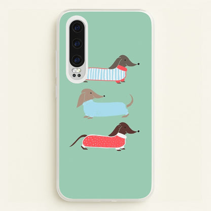 Sausage Dogs in Jumpers  -  Phone Case for Huawei P30