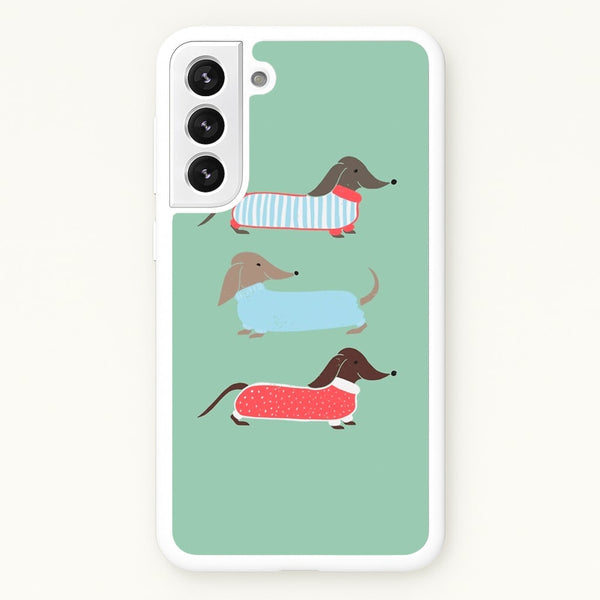 Sausage Dogs in Jumpers  -  Phone Case for Galaxy S22 Plus