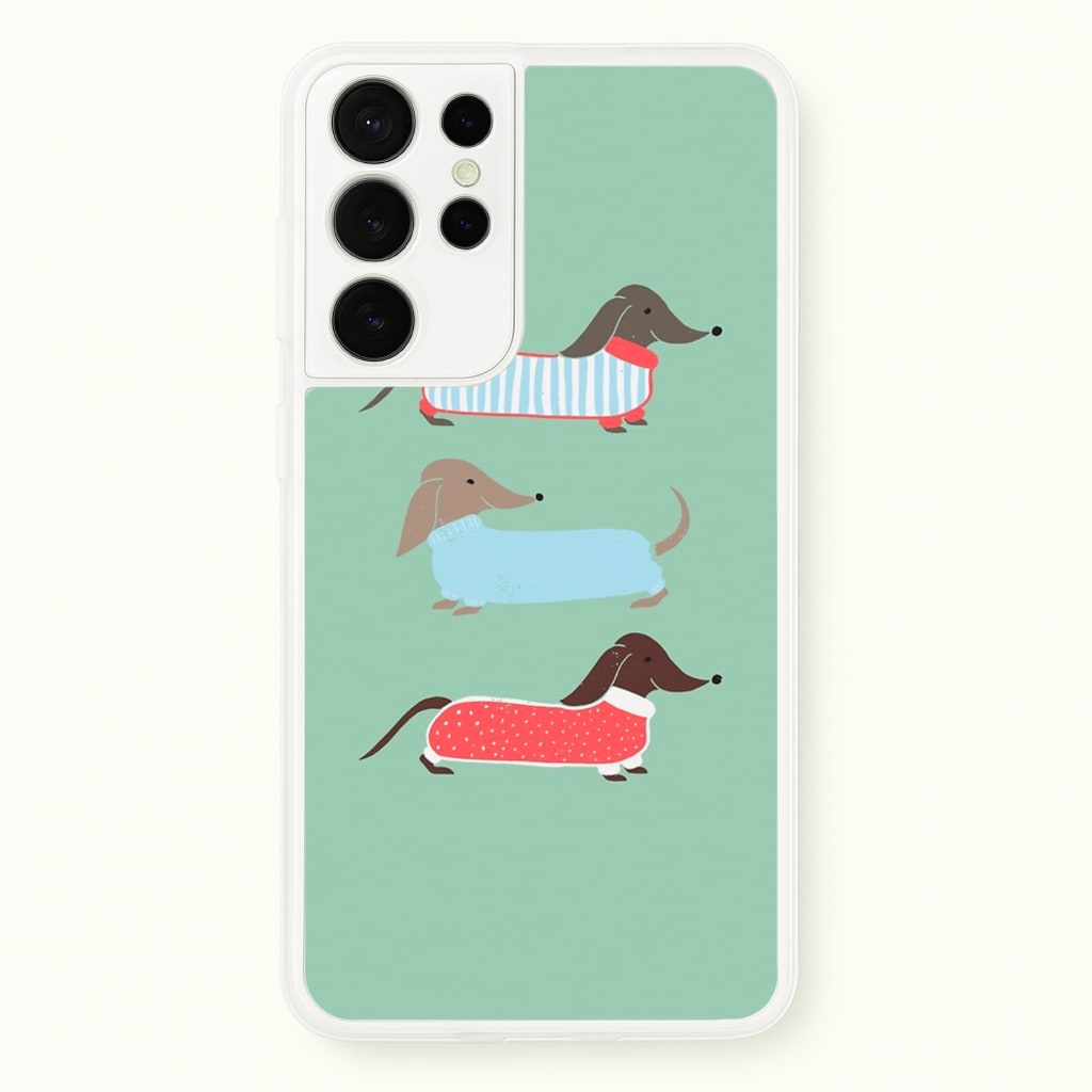 Sausage Dogs in Jumpers  -  Phone Case for Galaxy S21 Ultra