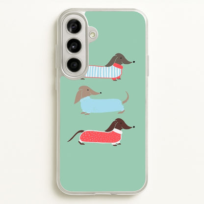 Sausage Dogs in Jumpers  -  Phone Case for Galaxy A56