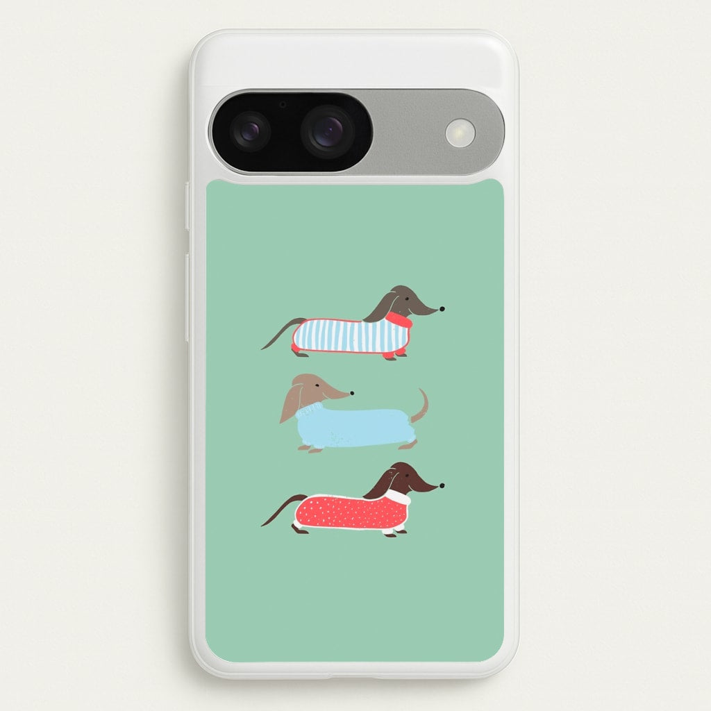 Sausage Dogs in Jumpers  -  Phone Case for Google Pixel 9 / 9 Pro