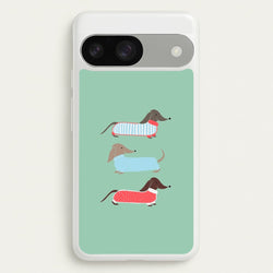 Sausage Dogs in Jumpers  -  Phone Case for Google Pixel 9 / 9 Pro
