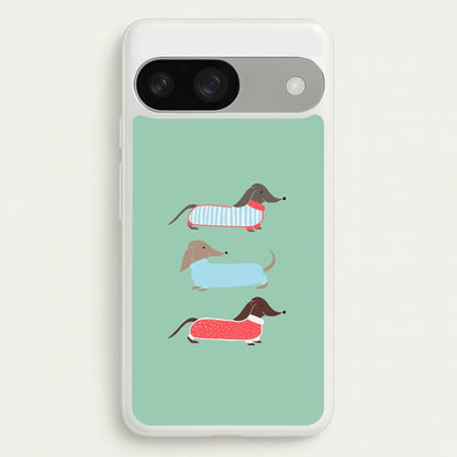 Sausage Dogs in Jumpers  -  Phone Case for Google Pixel 9 / 9 Pro