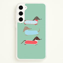 Sausage Dogs in Jumpers  -  Phone Case for Galaxy S23 Plus