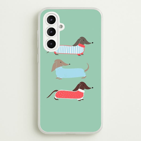 Sausage Dogs in Jumpers  -  Phone Case for Galaxy A16