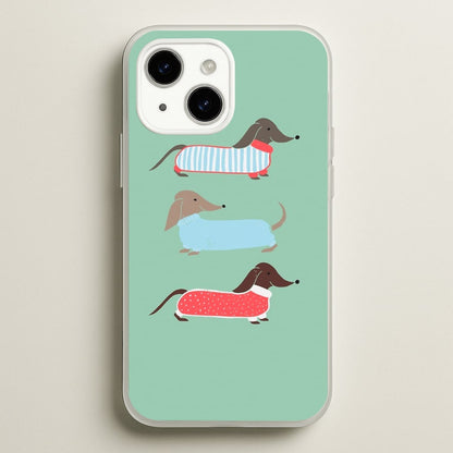 Sausage Dogs in Jumpers  -  Phone Case for iPhone 15 Plus