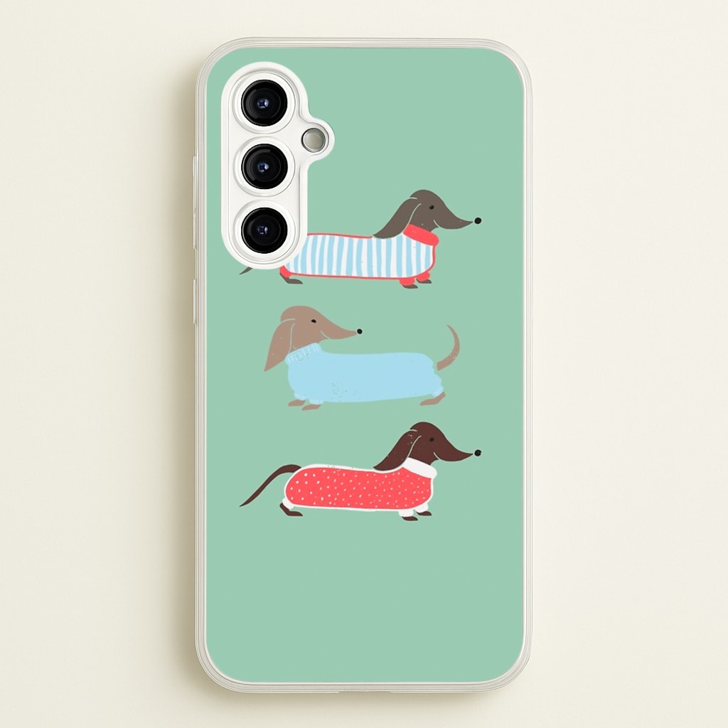 Sausage Dogs in Jumpers  -  Phone Case for Galaxy A54