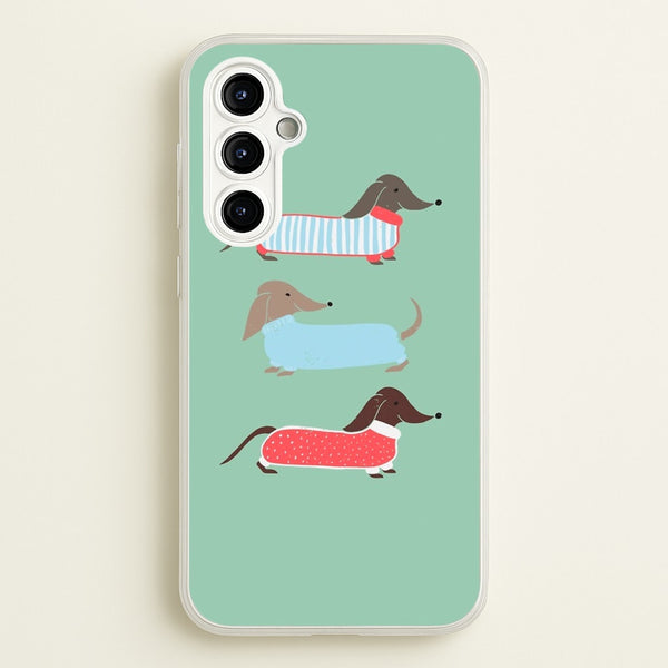 Sausage Dogs in Jumpers  -  Phone Case for Galaxy A54