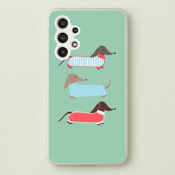 Sausage Dogs in Jumpers  -  Phone Case for Galaxy A13