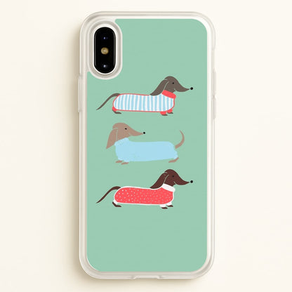 Sausage Dogs in Jumpers  -  Phone Case for iPhone X / XS