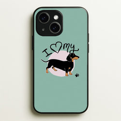 I Love My Dachshund  -  Phone Case for iPhone 15 Plus