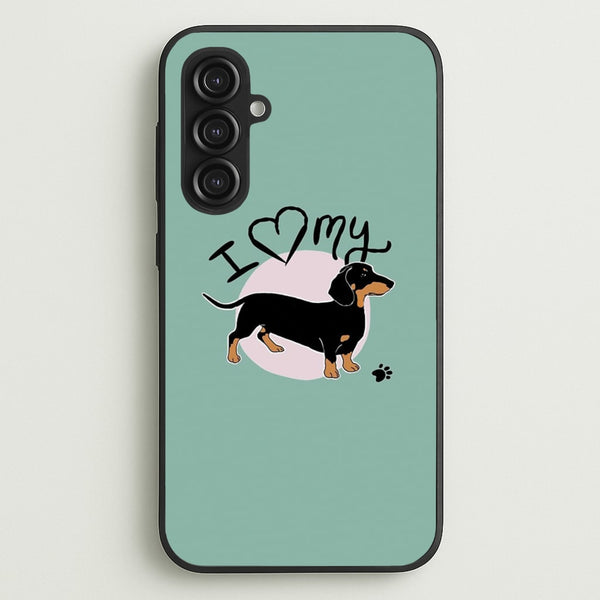 I Love My Dachshund  -  Phone Case for Galaxy S23FE